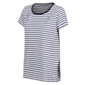 White-Navy - Side - Regatta Womens-Ladies Odalis II Striped T-Shirt