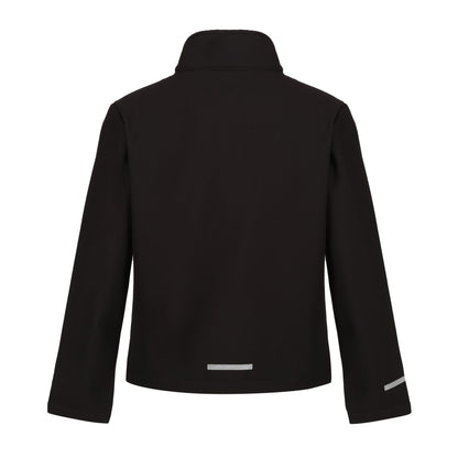 Black - Back - Regatta Professional Childrens-Kids 2 Layer Soft Shell Jacket