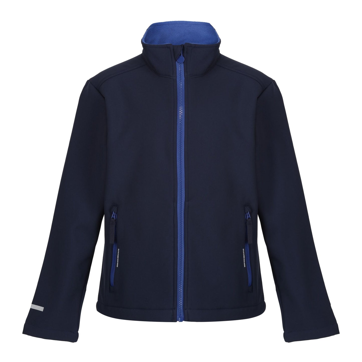 Navy-New Royal - Front - Regatta Professional Childrens-Kids 2 Layer Soft Shell Jacket