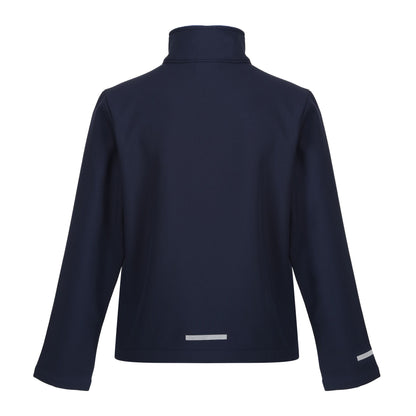 Navy-New Royal - Back - Regatta Professional Childrens-Kids 2 Layer Soft Shell Jacket
