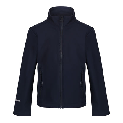 Navy - Front - Regatta Professional Childrens-Kids 2 Layer Soft Shell Jacket