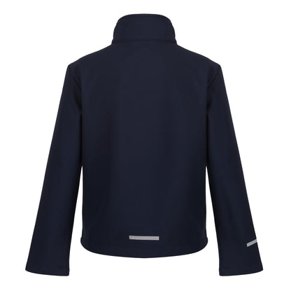 Navy - Back - Regatta Professional Childrens-Kids 2 Layer Soft Shell Jacket