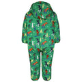 Trek Green - Back - Dare 2B Baby Bambino II Dinosaur Waterproof Snowsuit
