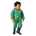 Trek Green - Pack Shot - Dare 2B Baby Bambino II Dinosaur Waterproof Snowsuit