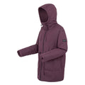 Deep Plum - Side - Regatta Womens-Ladies Rurie Baffled Padded Jacket