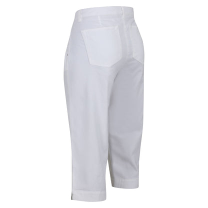 White - Lifestyle - Regatta Womens-Ladies Bayla Cropped Trousers