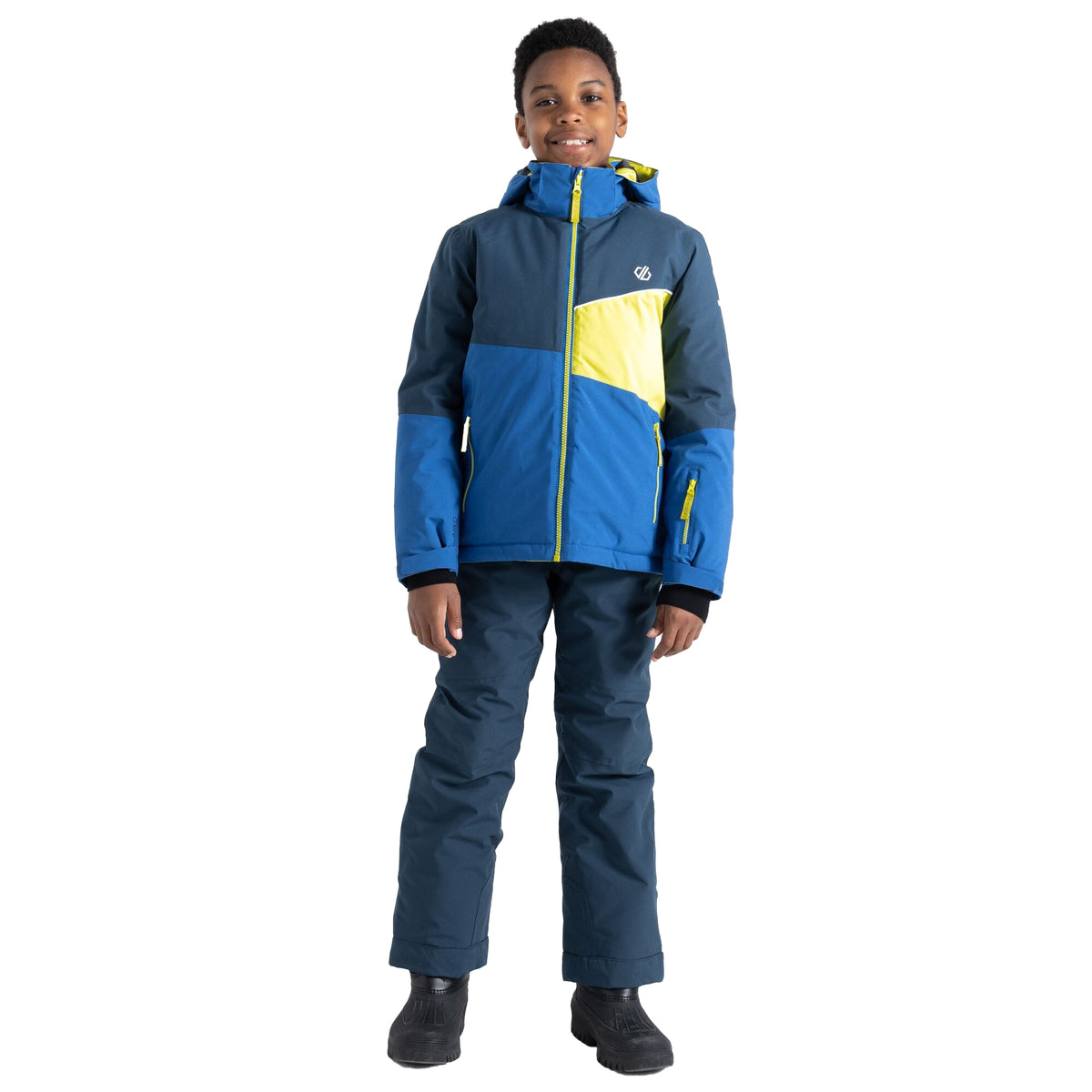 Olympian Blue-Moonlight Denim - Pack Shot - Dare 2B Childrens-Kids Steazy Ski Jacket