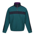Spruce Green-Navy - Front - Regatta Mens Vintage Fleece Top