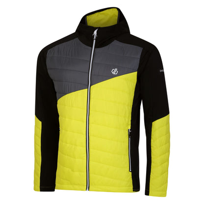 Neon Spring-Black - Side - Dare 2B Mens Touring Contrast Panel Hybrid Jacket