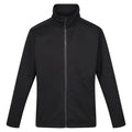 Dark Grey - Front - Regatta Mens Edley Diagonal Fleece Full Zip Fleece Jacket