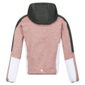 Dusky Rose-Seal Grey - Back - Regatta Childrens-Kids Dissolver VII Full Zip Fleece Jacket