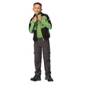 Jasmine Green-Black - Pack Shot - Regatta Childrens-Kids Dissolver VII Full Zip Fleece Jacket