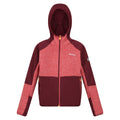 Mineral Red-Burgundy - Front - Regatta Childrens-Kids Dissolver VII Full Zip Fleece Jacket