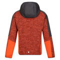 Rusty Orange-Slate Grey - Back - Regatta Childrens-Kids Dissolver VII Full Zip Fleece Jacket