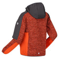 Rusty Orange-Slate Grey - Lifestyle - Regatta Childrens-Kids Dissolver VII Full Zip Fleece Jacket