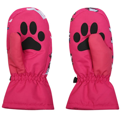 Pure Pink-Arctic Pink - Back - Dare 2B Childrens-Kids Snowplay Mittens
