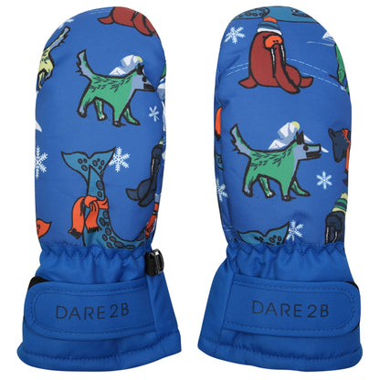 Olympian Blue - Front - Regatta Childrens-Kids Snowplay Walrus Mittens