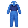 Strong Blue-New Royal - Back - Regatta Childrens-Kids Mudplay III Monster Waterproof Puddle Suit