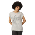 Storm Grey Marl - Side - Regatta Womens-Ladies Roselynn Wild Flowers T-Shirt
