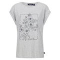 Storm Grey Marl - Front - Regatta Womens-Ladies Roselynn Wild Flowers T-Shirt