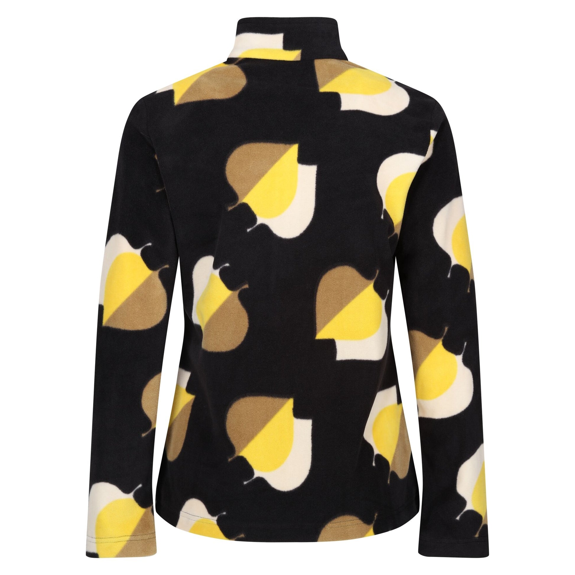 Yellow - Back - Regatta Womens-Ladies Orla Kiely Shadow Elm Zip Neck Fleece Top