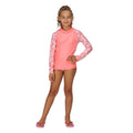 Shell Pink - Pack Shot - Regatta Childrens-Kids Hoku Hibiscus Long-Sleeved Swim Top