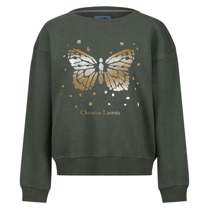 Dark Khaki - Front - Regatta Womens-Ladies Christian Lacroix Beauvision Butterfly Sweatshirt