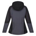 Seal Grey-Black - Back - Regatta Womens-Ladies Highton IV Stretch Raincoat