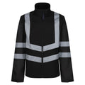 Black - Front - Regatta Professional Mens Softshell High-Vis Jacket