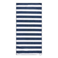 White-Navy - Front - Regatta Striped Microfibre Beach Towel