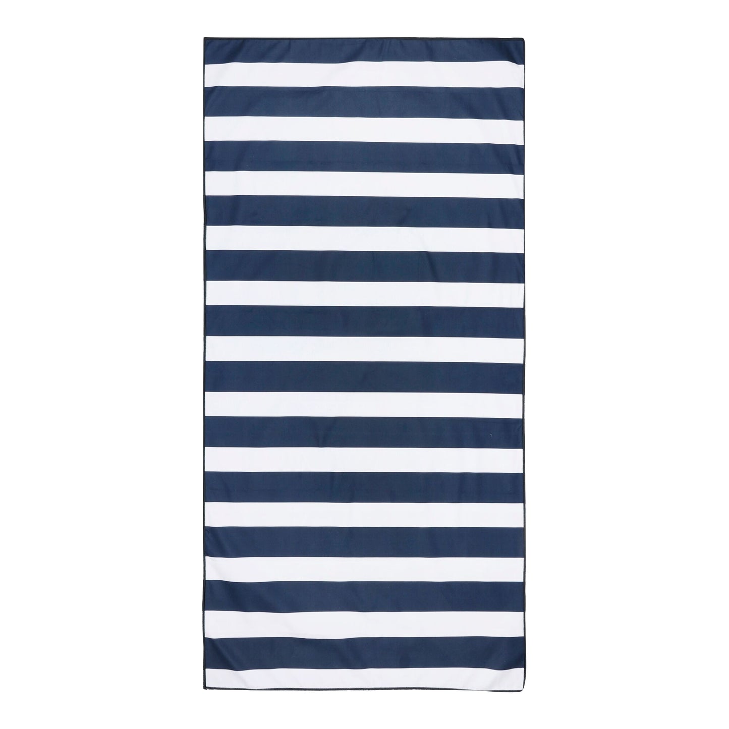 White-Navy - Front - Regatta Striped Microfibre Beach Towel