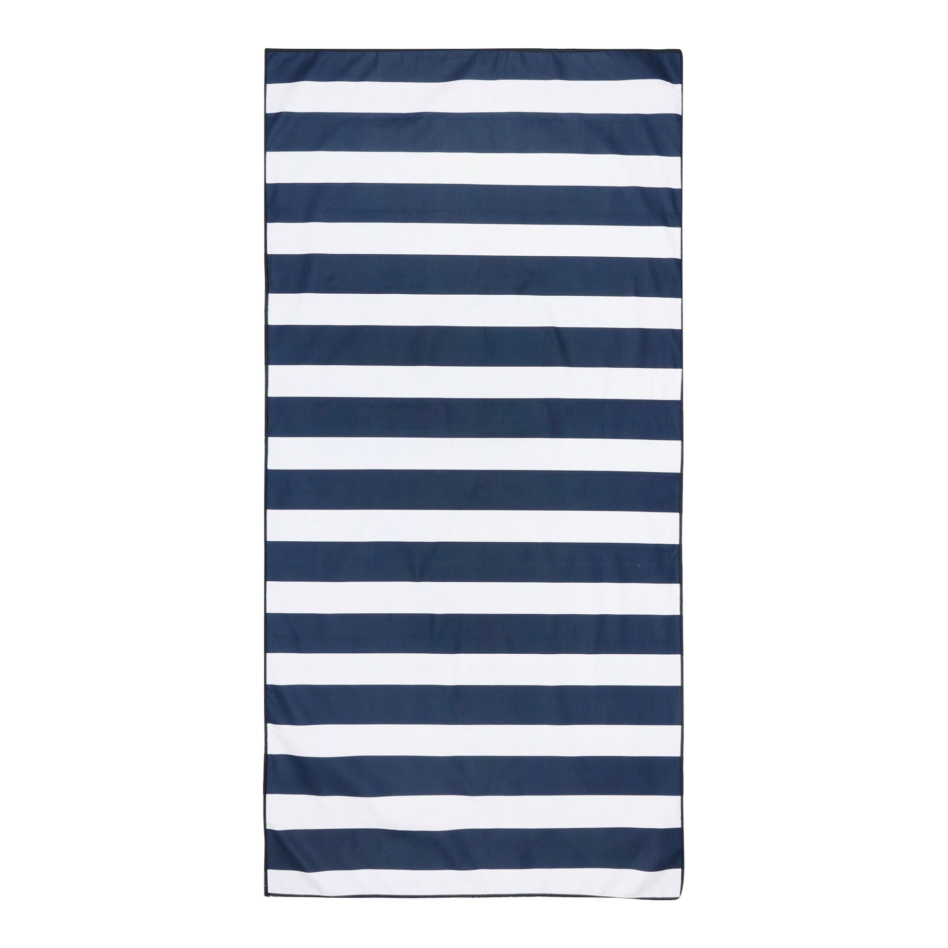 White-Navy - Front - Regatta Striped Microfibre Beach Towel