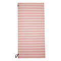 Seashell Pink-White - Front - Regatta Striped Microfibre Beach Towel