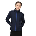Navy-New Royal - Side - Regatta Childrens-Kids Ablaze 2 Layer Soft Shell Jacket