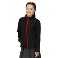 Black-Classic Red - Side - Regatta Childrens-Kids Ablaze 2 Layer Soft Shell Jacket