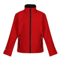 Classic Red-Black - Front - Regatta Childrens-Kids Ablaze 2 Layer Soft Shell Jacket
