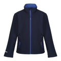 Navy-New Royal - Front - Regatta Childrens-Kids Ablaze 2 Layer Soft Shell Jacket