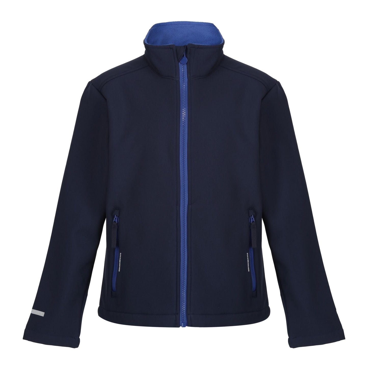 Navy-New Royal - Front - Regatta Professional Childrens-Kids 2 Layer Soft Shell Jacket