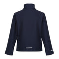 Navy-New Royal - Back - Regatta Childrens-Kids Ablaze 2 Layer Soft Shell Jacket