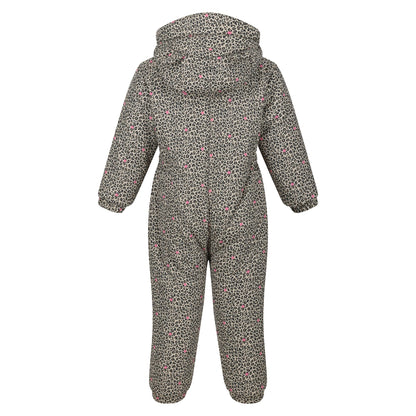 Hessian - Back - Regatta Childrens-Kids Penrose Animal Ditsy Print Puddle Suit