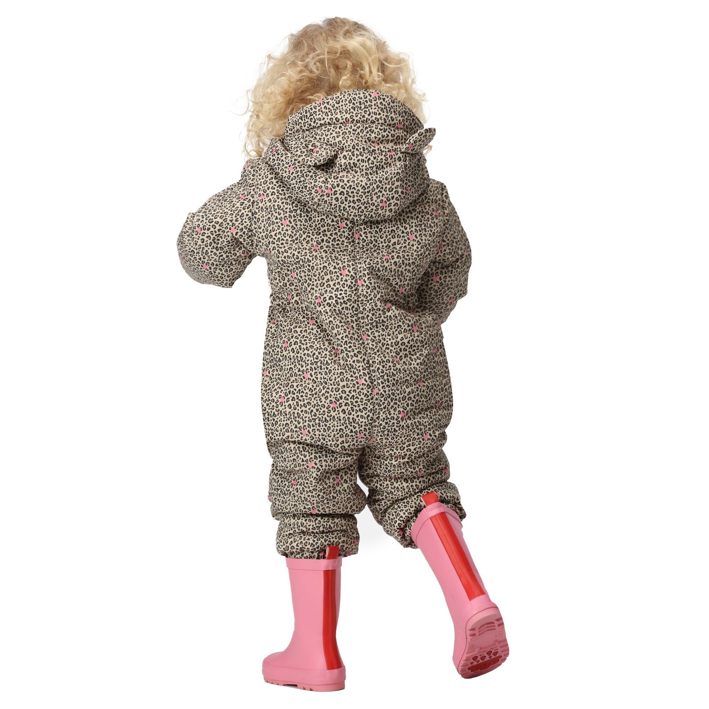Hessian - Pack Shot - Regatta Childrens-Kids Penrose Animal Ditsy Print Puddle Suit
