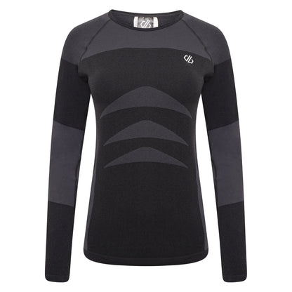 Black-Black - Back - Dare 2B Womens-Ladies In The Zone II Base Layer Set