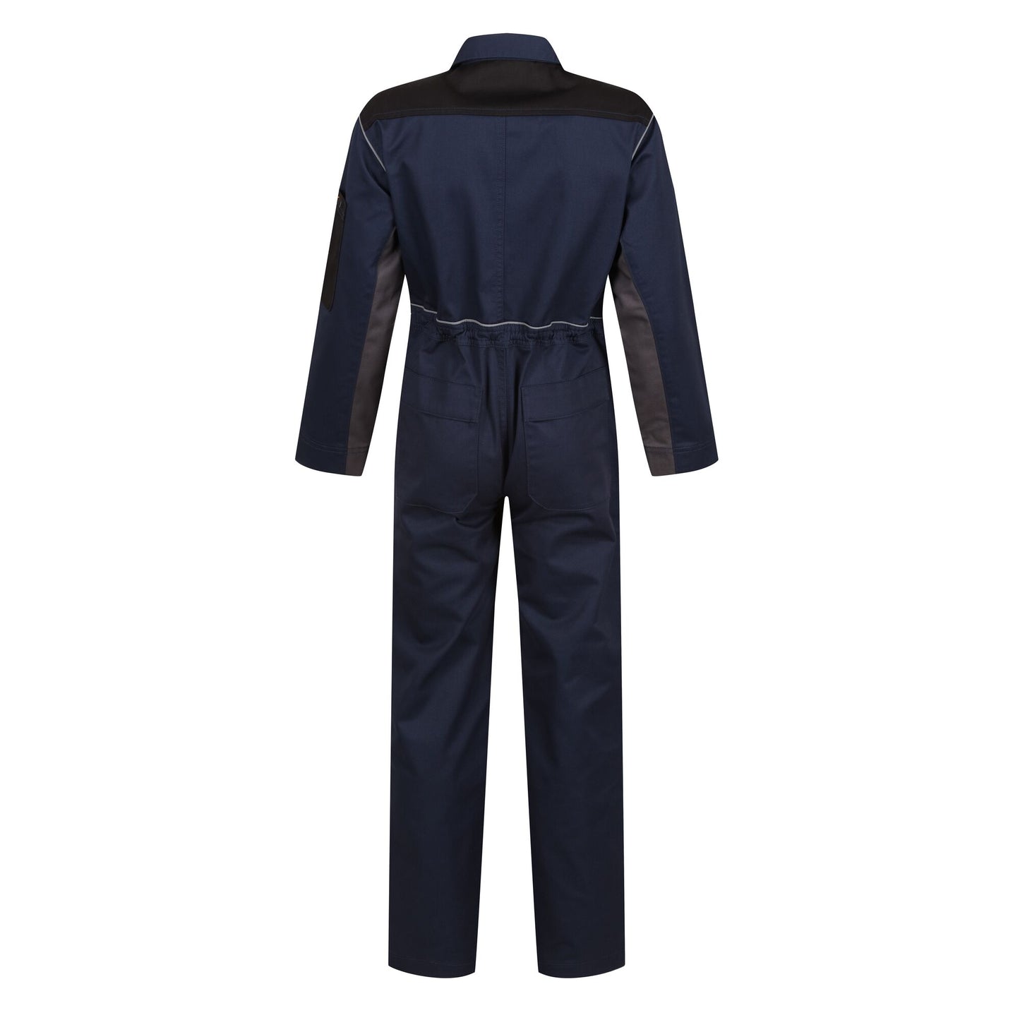 Navy-Black - Back - Regatta Professional Childrens-Kids Contrast Snap Fit Jumpsuit