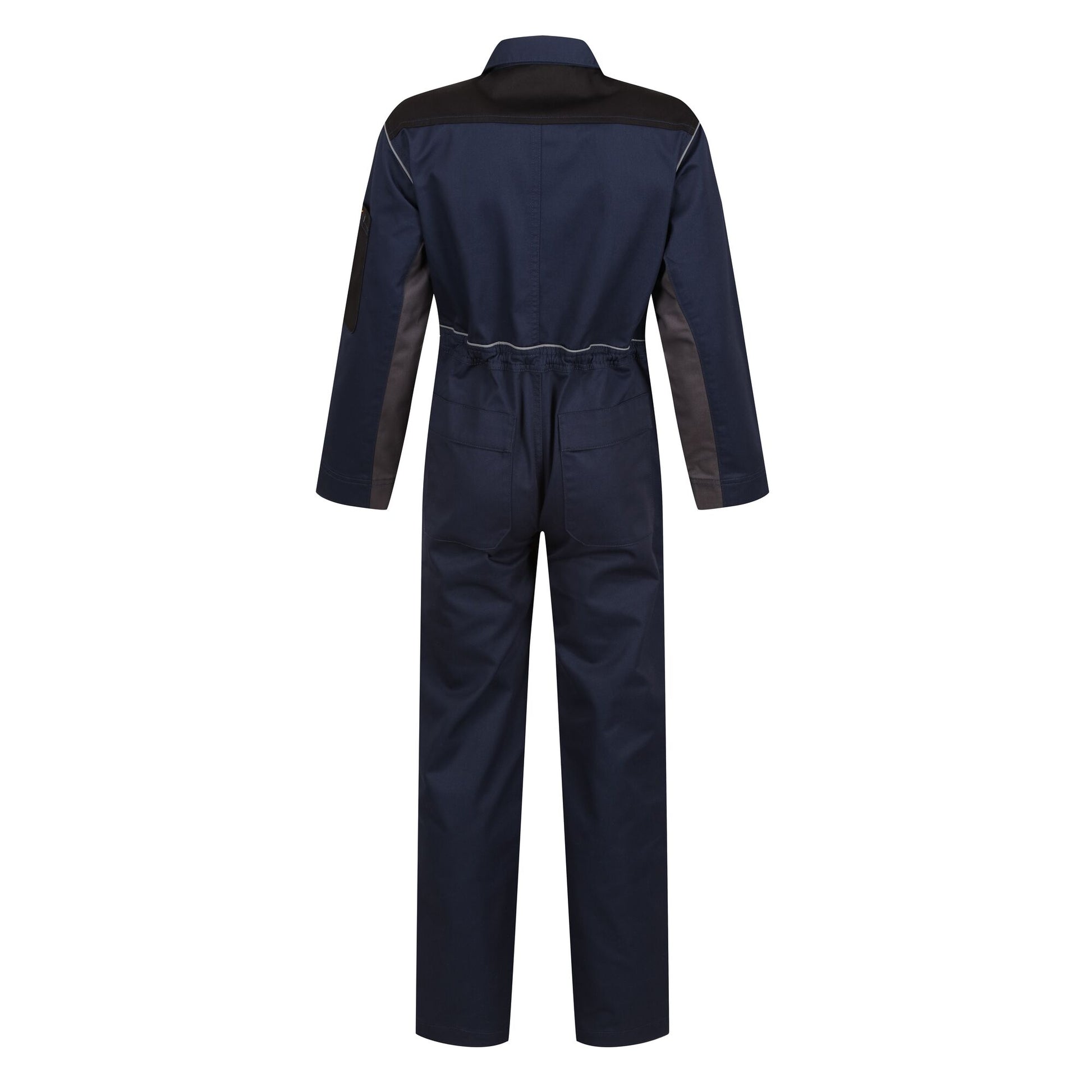 Navy-Black - Back - Regatta Professional Childrens-Kids Contrast Snap Fit Jumpsuit