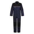 Navy-Black - Front - Regatta Childrens-Kids Contrast Snap Fit Jumpsuit