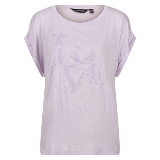 Pastel Lilac - Front - Regatta Womens-Ladies Roselynn Love T-Shirt