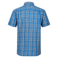 Indigo Blue - Back - Regatta Mens Mindano VII Checked Short-Sleeved Shirt