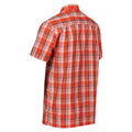 Rusty Orange - Lifestyle - Regatta Mens Mindano VII Checked Short-Sleeved Shirt
