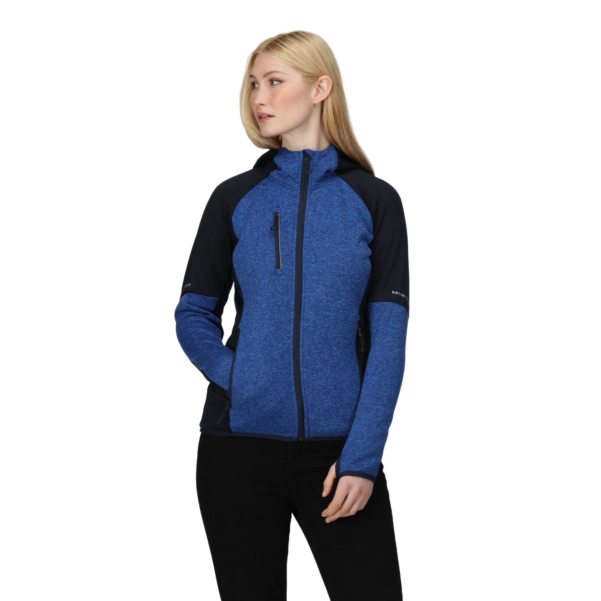 Oxford Blue Marl-Navy - Side - Regatta Professional Womens-Ladies Fleece Jacket