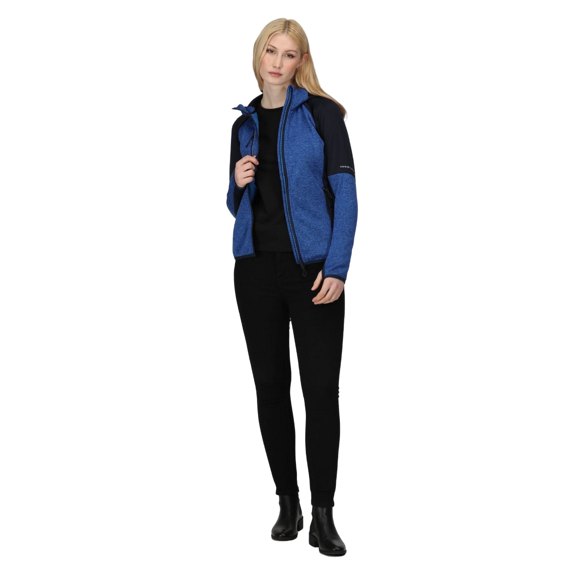 Oxford Blue Marl-Navy - Pack Shot - Regatta Professional Womens-Ladies Fleece Jacket